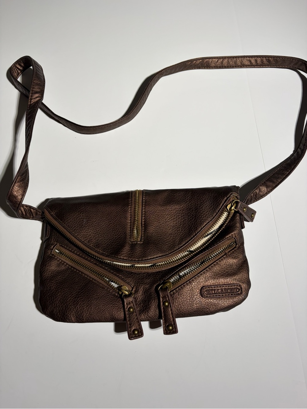 Dark Brown Leather Crossbody Messenger Bag small